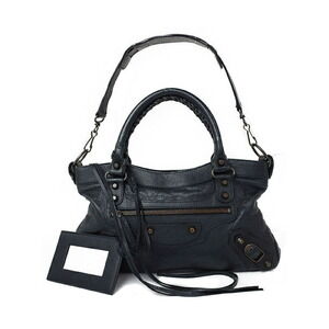 Balenciaga The First Leather Shoulder Bag
